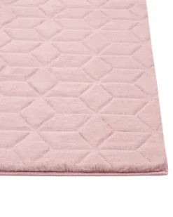 Beliani Matto Janiksen Tekoturkis Vaaleanpunainen 160 X 230 Cm Thatta Clearance