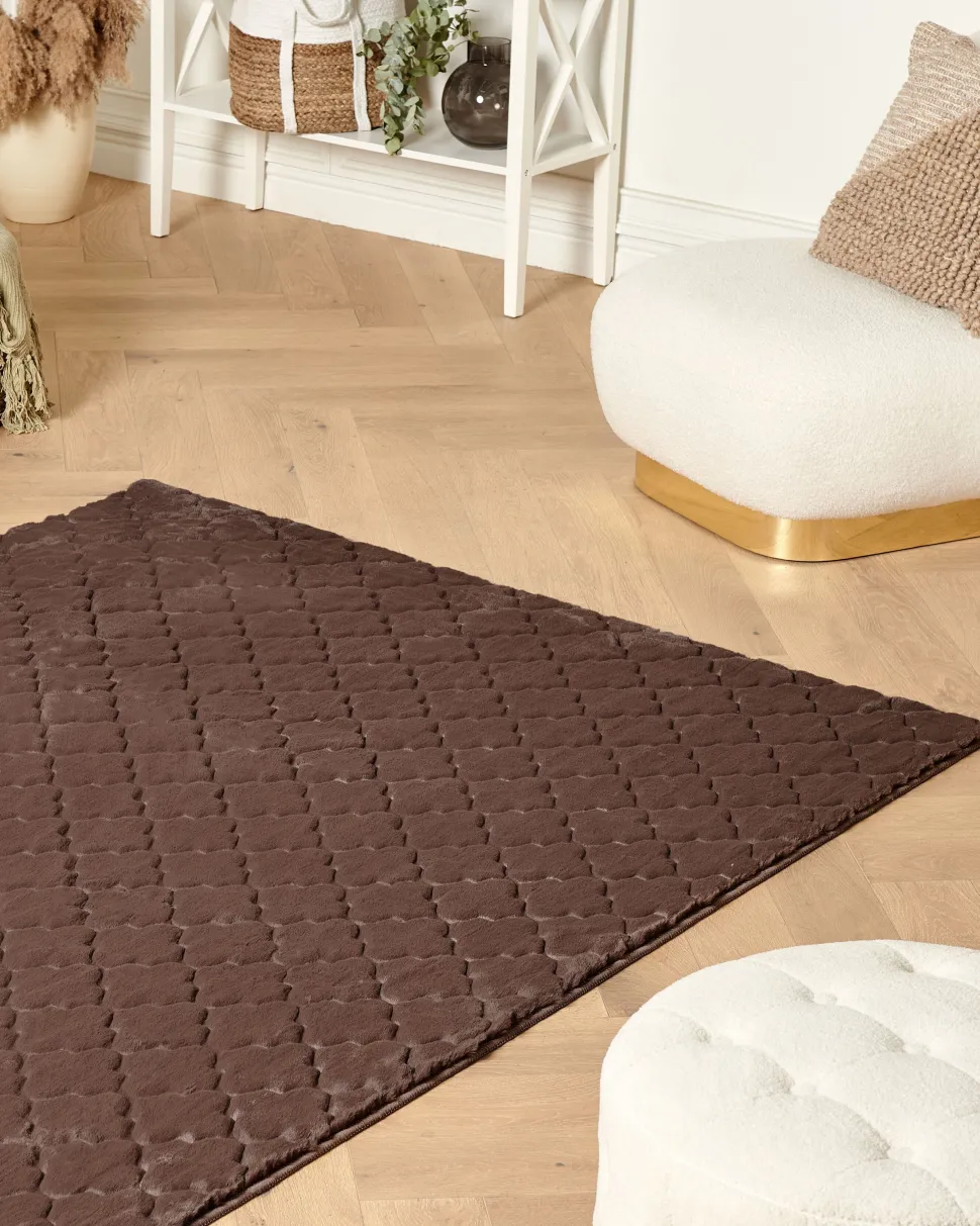 Beliani Matto Janiksen Tekoturkis Ruskea 160 X 230 Cm Gharo Best Sale