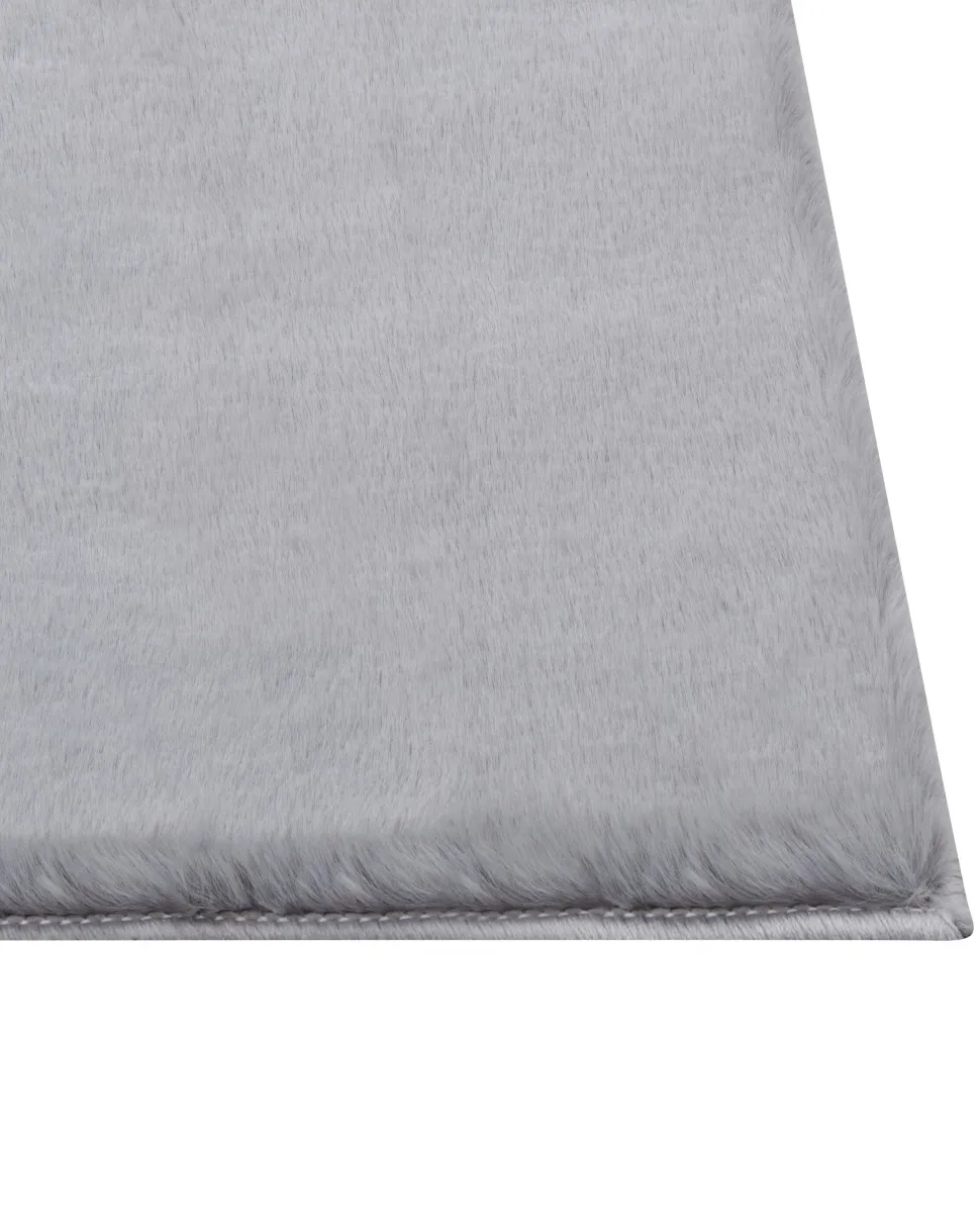 Beliani Matto Janiksen Tekoturkis Vaaleanharmaa 160 X 230 Cm Mirpur Cheap