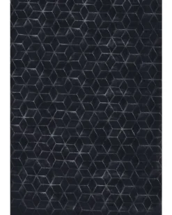 Beliani Matto Janiksen Tekoturkis Musta 160 X 230 Cm Thatta Hot