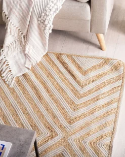 Beliani Matto Juutti Beige 140 X 200 Cm Pirli New