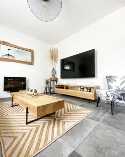 Beliani Matto Juutti Beige 140 X 200 Cm Pirli New