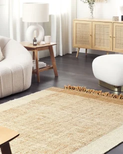 Beliani Matto Juutti Beige 160 X 230 Cm Dedemli Sale