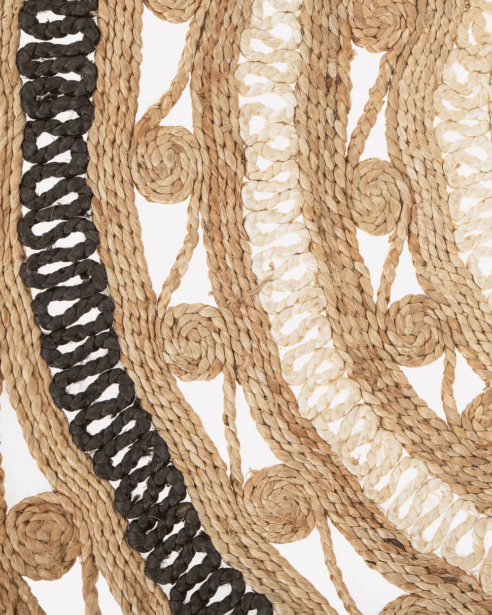 Beliani Matto Juutti Beige/Musta 140 Cm Goyne Best