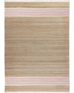 Beliani Matto Juutti Beige/Pastellipinkki 160 X 230 Cm Mirza New
