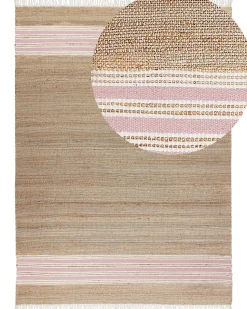 Beliani Matto Juutti Beige/Pastellipinkki 160 X 230 Cm Mirza New