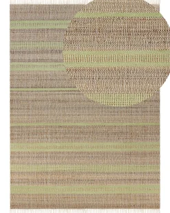 Beliani Matto Juutti Beige/Vaaleanvihrea 160 X 230 Cm Talpur Clearance