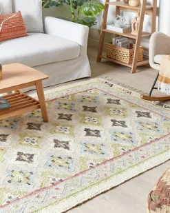 Beliani Matto Juutti Monivarinen 160 X 230 Cm Terkos New