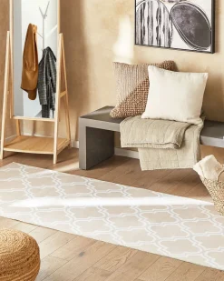 Beliani Matto Kangas Beige 80 X 300 Cm Kadayal Clearance