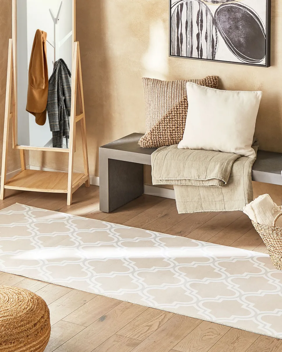 Beliani Matto Kangas Beige 80 X 300 Cm Kadayal Clearance