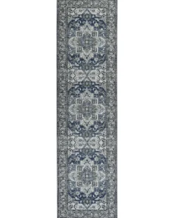 Beliani Matto Kangas Harmaa/Sininen 80 X 300 Cm Kottar Cheap