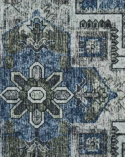 Beliani Matto Kangas Harmaa/Sininen 80 X 300 Cm Kottar Cheap