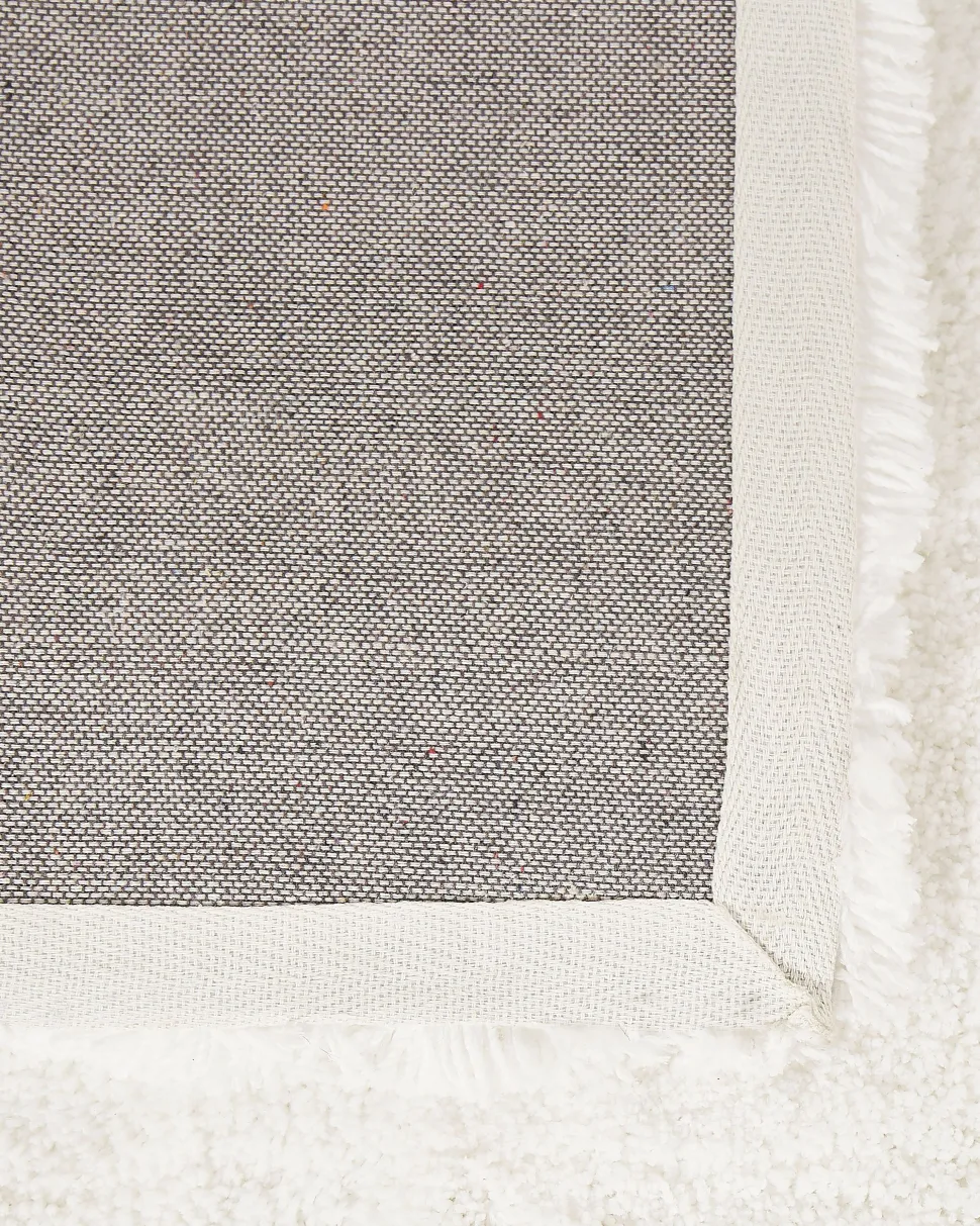 Beliani Matto Kangas Valkoinen 200 X 200 Cm Evren Shop