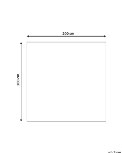 Beliani Matto Kangas Valkoinen 200 X 200 Cm Evren Shop