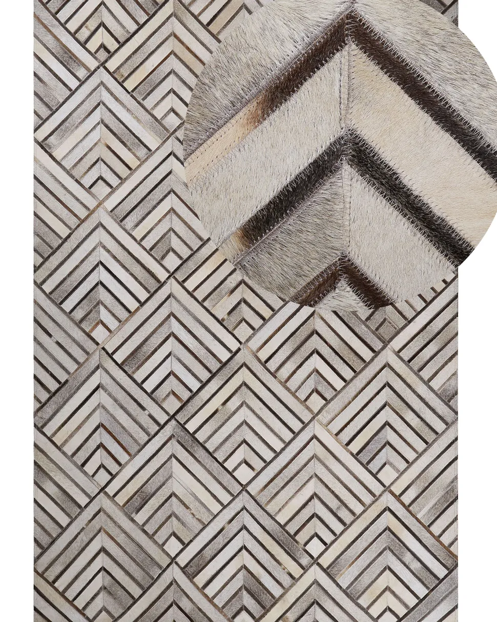 Beliani Matto Lehmannahka Beige 140 X 230 Cm Tekir Best Sale