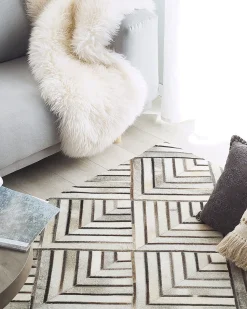 Beliani Matto Lehmannahka Beige 140 X 230 Cm Tekir Best Sale