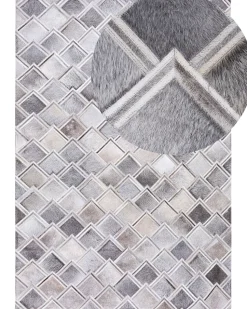 Beliani Matto Lehmannahka Harmaa 160 X 230 Cm Agacli Fashion