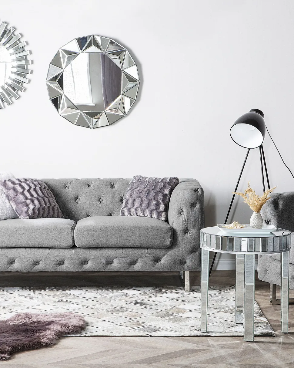 Beliani Matto Lehmannahka Harmaa 160 X 230 Cm Agacli Fashion