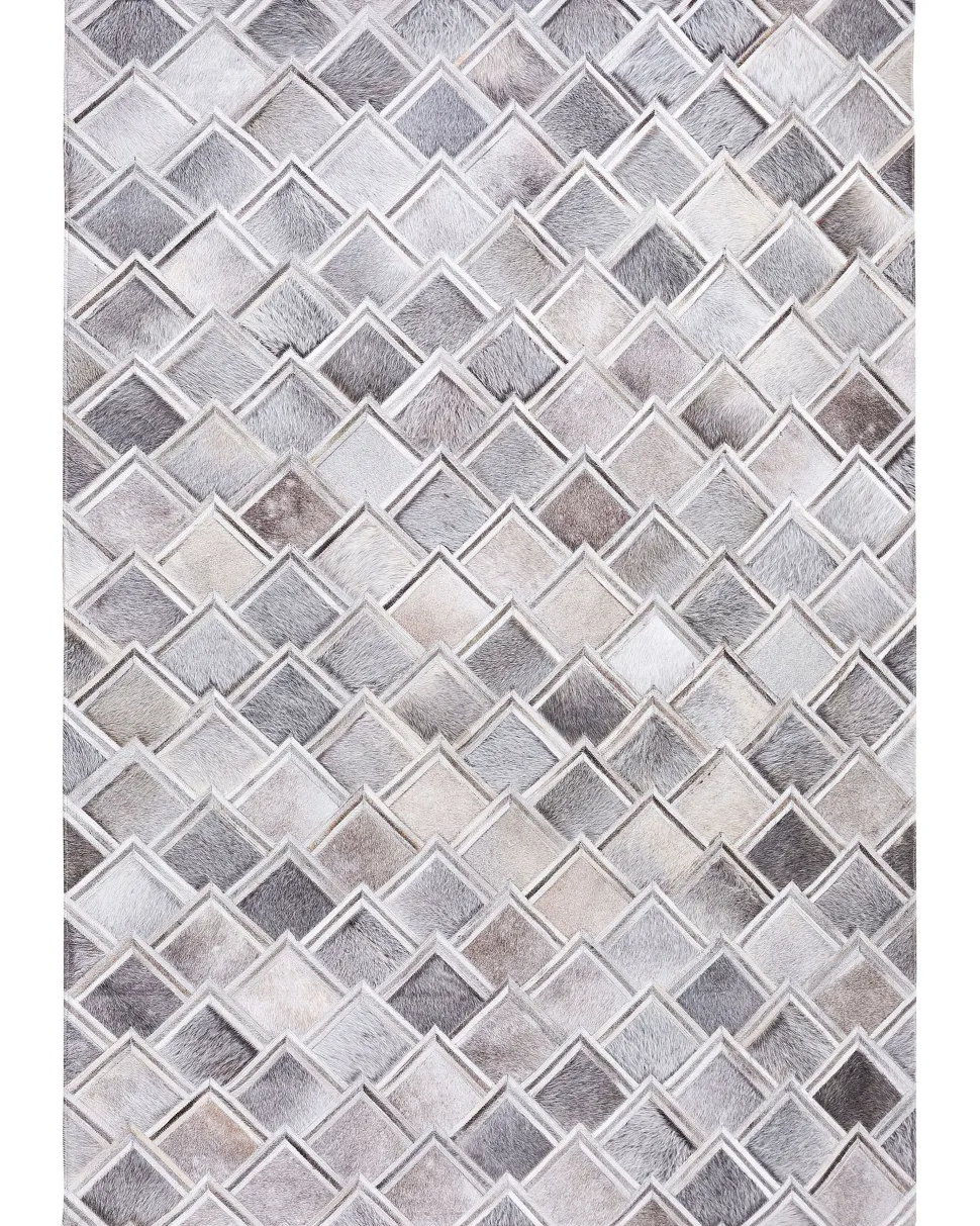 Beliani Matto Lehmannahka Harmaa 160 X 230 Cm Agacli Fashion