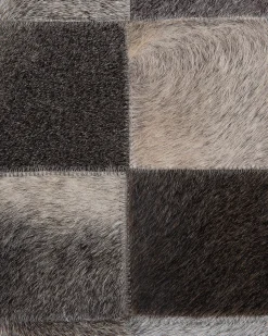 Beliani Matto Lehmannahka Harmaa 140 Cm Bergama Shop