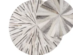 Beliani Matto Lehmannahka Harmaa 140 Cm Simav Best Sale