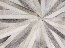 Beliani Matto Lehmannahka Harmaa 140 Cm Simav Best Sale