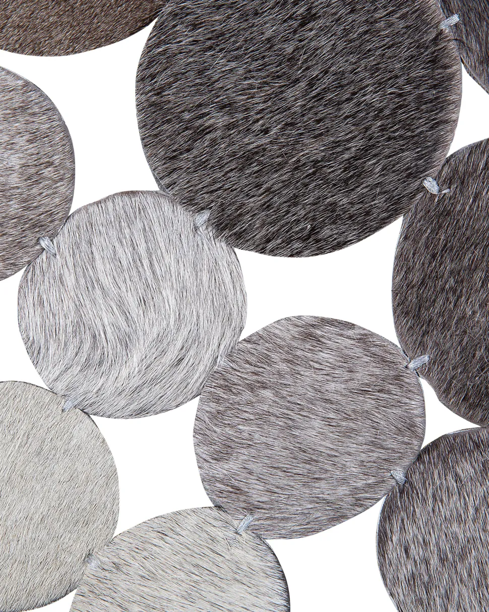 Beliani Matto Lehmannahka Harmaa 140 Cm Hilvan Online