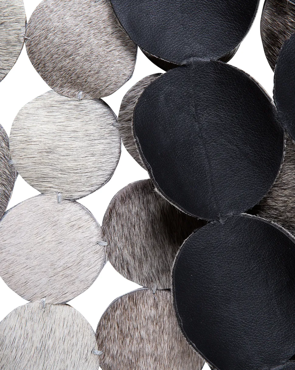 Beliani Matto Lehmannahka Harmaa 140 Cm Hilvan Online