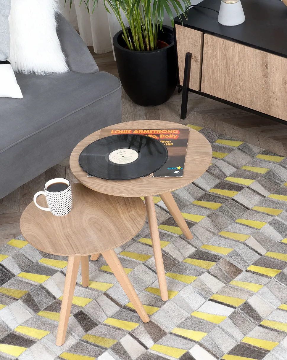 Beliani Matto Lehmannahka Harmaa/Keltainen 160 X 230 Cm Beloren Cheap