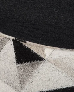 Beliani Matto Lehmannahka Harmaa/Musta 140 Cm Kirklar Online