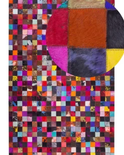 Beliani Matto Lehmannahka Monivarinen 160 X 230 Cm Enne Store