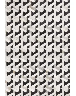 Beliani Matto Lehmannahka Musta/Harmaa 160 X 230 Cm Narman Cheap