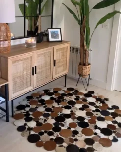 Beliani Matto Lehmannahka Ruskea 140 Cm Sorgun Best