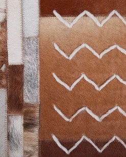 Beliani Matto Lehmannahka Ruskea 160 X 230 Cm Herekli Outlet