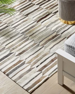 Beliani Matto Lehmannahka Ruskea/Beige 160 X 230 Cm Kulalar Discount