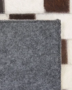 Beliani Matto Lehmannahka Ruskea/Beige 160 X 230 Cm Kayabey New