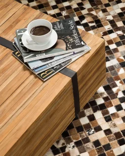 Beliani Matto Lehmannahka Ruskea/Beige 160 X 230 Cm Konya Clearance