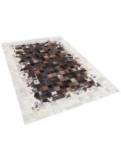 Beliani Matto Lehmannahka Ruskea/Beige 160 X 230 Cm Okculu Discount