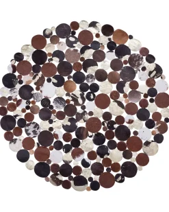 Beliani Matto Lehmannahka Ruskea/Kulta 140 Cm Sorgun Fashion