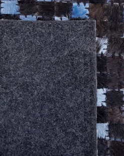 Beliani Matto Lehmannahka Ruskea/Sininen 160 X 230 Cm Ikisu Best