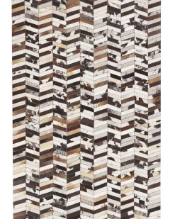 Beliani Matto Lehmannahka Ruskea/Valkoinen 160 X 230 Cm Akyele Clearance