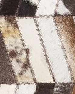 Beliani Matto Lehmannahka Ruskea/Valkoinen 160 X 230 Cm Akyele Clearance
