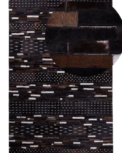 Beliani Matto Lehmannahka Tummanruskea 160 X 230 Cm Akseki Sale