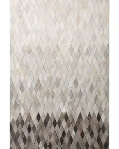 Beliani Matto Lehmannahka Valkoinen/Harmaa 160 X 230 Cm Maldan Shop