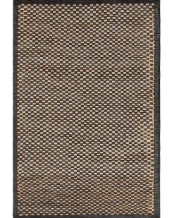 Beliani Matto Nahka Musta/Beige 140 X 200 Cm Gerce New