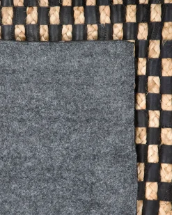 Beliani Matto Nahka Musta/Beige 140 X 200 Cm Gerce New