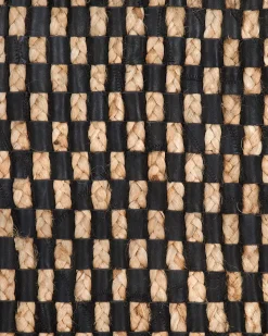 Beliani Matto Nahka Musta/Beige 140 X 200 Cm Gerce New