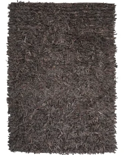 Beliani Matto Nahka Tummanruskea 160 X 230 Cm Mut Outlet