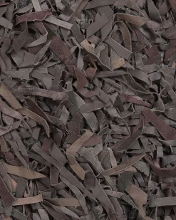 Beliani Matto Nahka Tummanruskea 160 X 230 Cm Mut Outlet