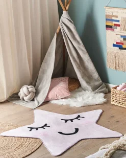 Beliani Matto Pastellipinkki 120 X 120 Cm Sirius Online